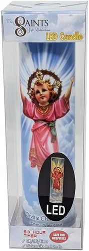 Vista 4 de Niño divino Jesús, vela de oración devocional sin llama LED