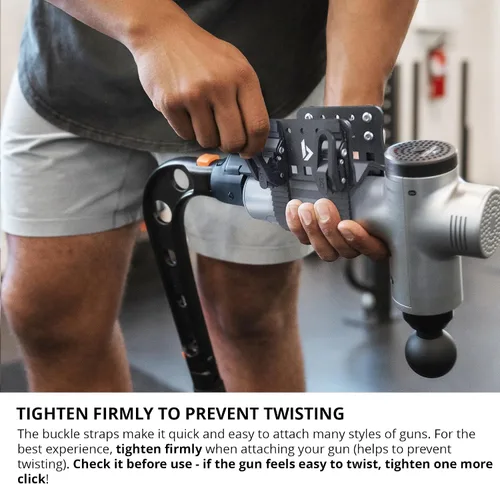 Vista 4 de Brazyn Soporte universal para pistola de masaje Talon 2.0 + bastón de masaje. Brazo de extensión con soporte para tu masajeador de percusión.