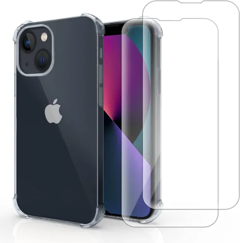 Vista 6 de Funda transparente para iPhone 11 con protector de pantalla Paquete 2 en 1 Doble protección – Incluye 2 protectores de vidrio templado de dureza