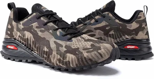 Vista 2 de Kricely Tenis de correr para hombre, para caminar, senderismo, tenis para hombre, tenis cruzado, tenis al aire libre, calzado casual