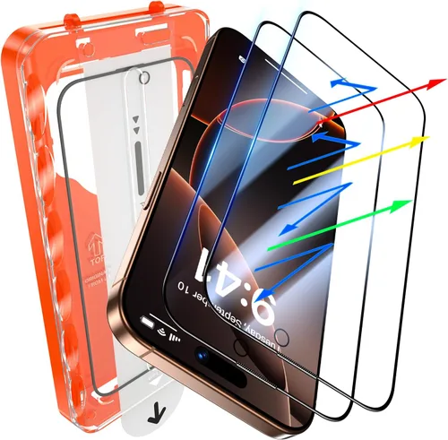 Vista 13 de UniqueMe Protector de pantalla de privacidad de 360° para iPhone 17 Pro 360°-negro