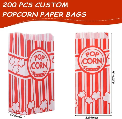 Vista 6 de Bolsas de palomitas de maíz de 1 onza con cuchara de palomitas de maíz y salero, pequeñas bolsas de palomitas de maíz, porciones individuales