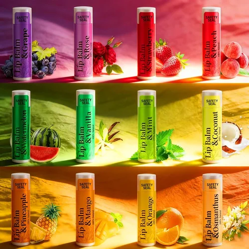 Vista 2 de RBUGR Bálsamo labial a granel, 126 unidades, bálsamo labial hidratante orgánico natural con 12 sabores para labios agrietados, paquete a granel
