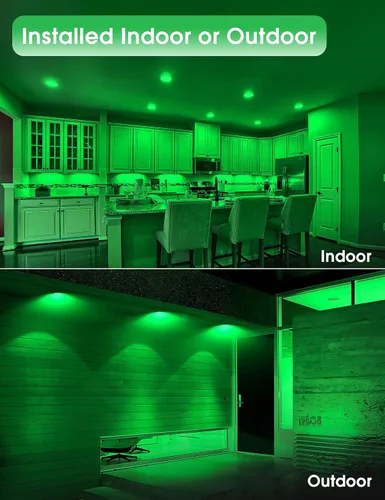 Vista 6 de Fulighture Paquete de 2 bombillas de inundación verdes, PAR38 de 15 W (equivalente a 100 W) E26, bombillas LED verdes de inundación para exteriores
