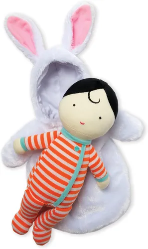 Vista 3 de Juguetes Manhattan muñeca bebé y saco para dormir con capucha para acurrucarse, Bunny