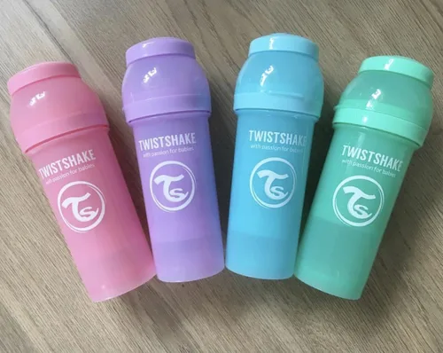 Vista 5 de Twistshake Biberones anticólicos - Biberones prémium de 8.8 fl oz/8 onzas con recipiente de almacenamiento de leche de 3.4 fl oz para una