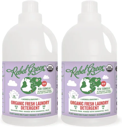 Vista 11 de Rebel Green Detergente orgánico para ropa para bebé, jabón natural para ropa, detergente líquido para ropa, detergente suave para ropa, aroma