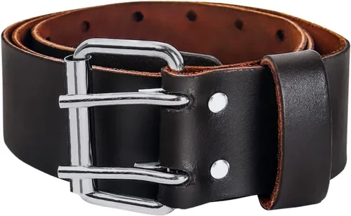 Vista 9 de Genuine Leather Tool Pouch Bag with 2'' Work Belt Included for Handyman, Construction, Carpenter, Farmers with 10 Pockets 2 Hammer Holders