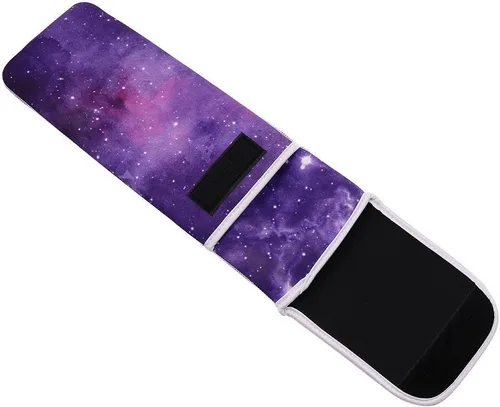 Vista 4 de AUONY Bolsa de almacenamiento de neopreno resistente al calor con dos bolsillos para plancha plana, alisadora, rizadora/rizador