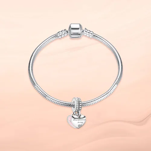 Vista 2 de Annmors Snowflake Charms for Woman-925 Sterling Silver Dangle Pendant Cubic Zirconia BeadGirl Jewelry Beads Gifts for Women BraceletNecklace