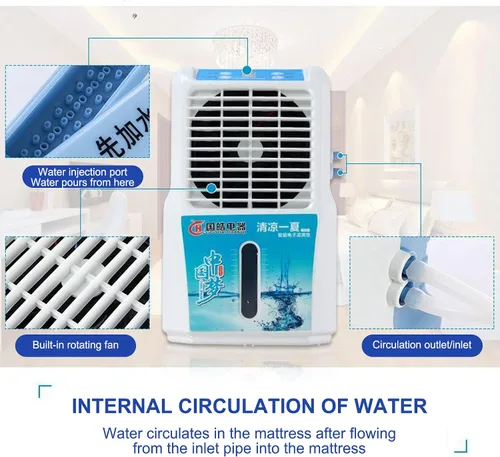 Vista 5 de Enfriador de colchón con control remoto, enfriador de agua, silencioso, cómodo y seguro, sin radiación, cama enfriadora de colchón, almohadilla