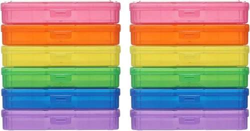 Vista 10 de novelinks Cajas transparentes de almacenamiento de fotos de 4 x 6 pulgadas – Cajas organizadoras de fotos – Caja de almacenamiento de fotos