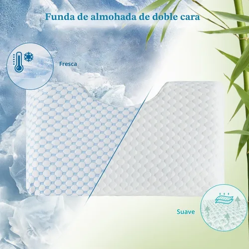 Vista 4 de USlixury Almohadas para dormir de lado para adultos, almohada curvada