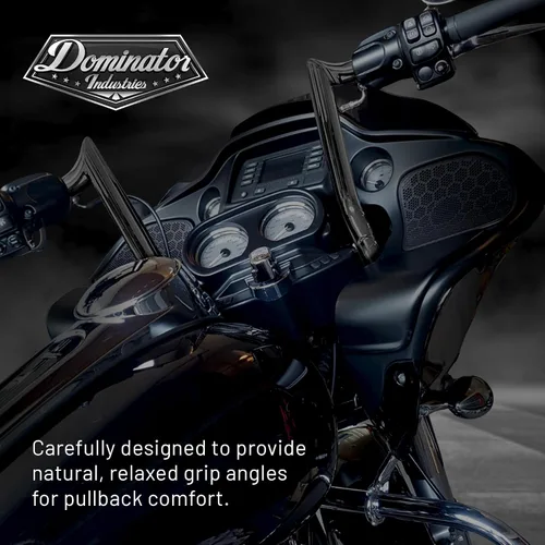 Vista 5 de Dominator Industries - Manillar Meathook Bar Ape de 10 pulgadas, precableado de 1 1/4 pulgadas, cromado, compatible con Harley-Davidson Bagger