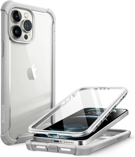 Vista 9 de i-Blason Ares - Funda para iPhone 13 Pro Max de 6.7 pulgadas [protector de pantalla integrado] [protección de grado militar] Funda transparente