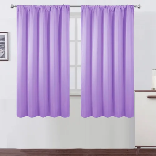 Vista 144 de LEMOMO Cortinas opacas de 42 x 54 pulgadas, juego de 2 paneles de cortinas con aislamiento térmico para oscurecer la habitación