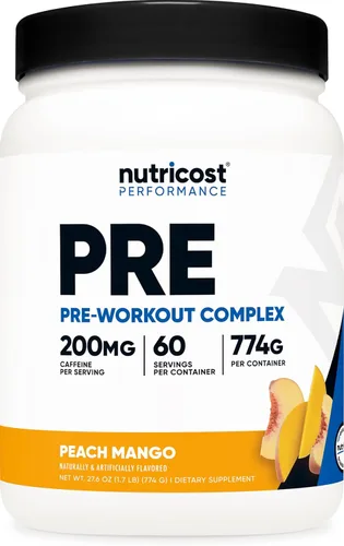 Vista 6 de Nutricost Polvo de pre-entrenamiento complejo (30 porciones, frambuesa azul) - Suplemento pre-entrenamiento con beta-alanina, taurina y aminoácidos