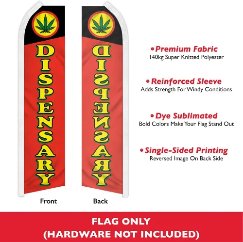 Vista 2 de Dispensary Swooper - Bandera publicitaria perfecta para tiendas de vapeo, tiendas de humo, salas de narguiles, dispensarios