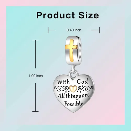 Vista 6 de LUXILLA Abalorio de plata de ley 925 para madre, hija, abuela, para familia, amor, madre, hija, abuela, para pulseras, collares, dijes, abalorios