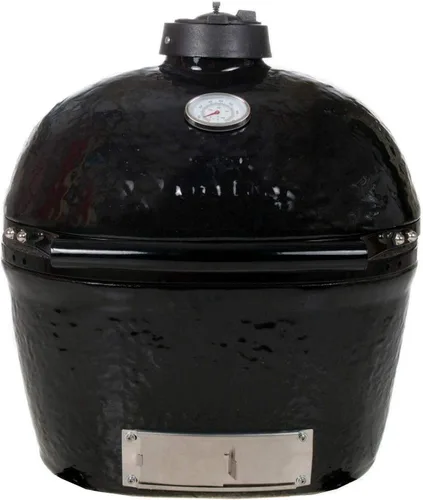 Vista 2 de Primo, parrilla de ahumador de carbón, oval, de cerámica, L, Negro
