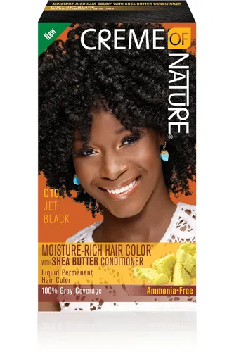 Vista 7 de Creme of Nature Kit de tinte para cabello rico en humedad, negro natural C11, 1 aplicación C11 negro natural