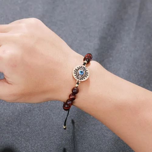 Vista 5 de ZPMMPZ Natural Stone Beaded Bracelet for Men Birthday Christmas
