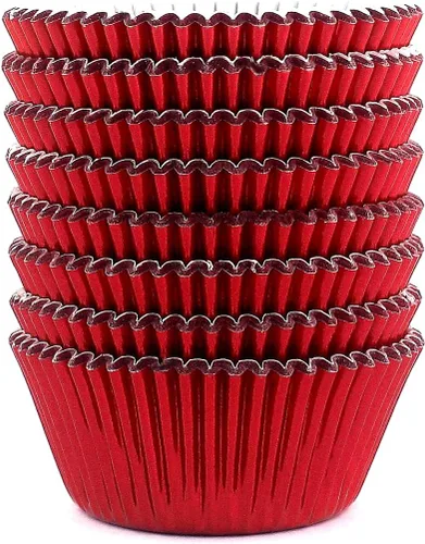 Vista 14 de Cajas negras de la caja de la magdalena de la hoja del Año Nuevo que hornea las tazas de papel 200 PC