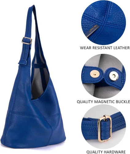 Vista 3 de Montana West Hobo Bags - Bolso para mujer, ultra suave, plegable, con monedero