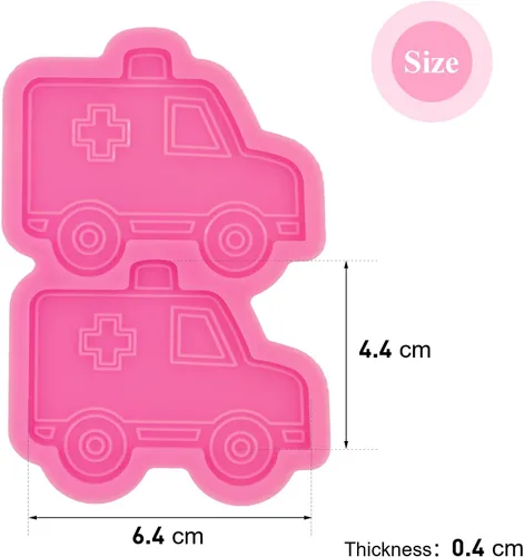 Vista 2 de Molde de agarre de teléfono de resina de silicona para ambulancia súper brillante, carrete de insignia, agarre para teléfono para fabricación