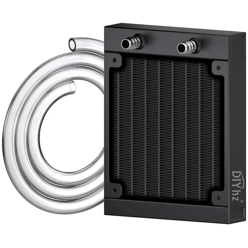 Vista 21 de Radiador de Refrigeración por Agua para Computadora, Intercambiador de Calor de Aluminio de 8 Tubos, Radiador de Refrigeración Líquida con Rosca