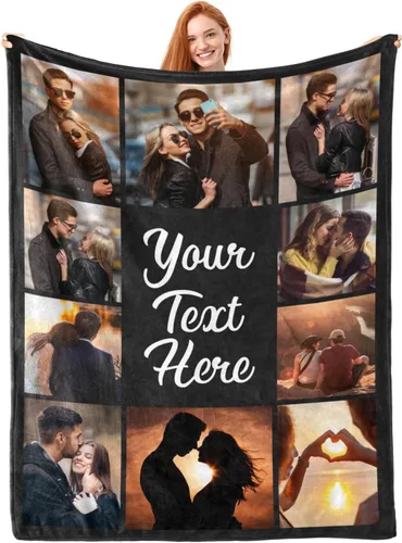 Vista 17 de inkArts Mantas personalizadas con foto, manta personalizada con mi propia foto, mantas personalizadas con imagen, regalos personalizados