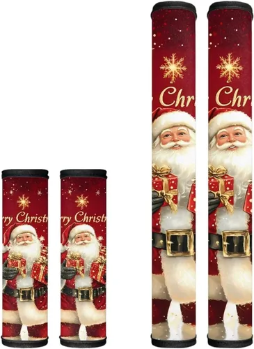 Vista 35 de Candy - Juego de 4 fundas para manija de puerta de refrigerador, decoración navideña, para cocina, mantiene tu nevera, microondas, horno