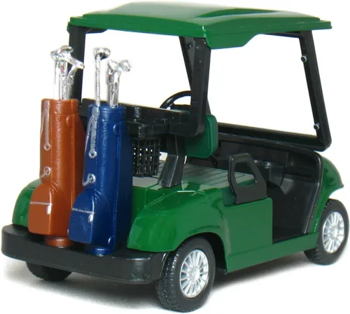 Vista 3 de KinsFun - Carrito de golf de 4½ "Die Cast Metal Model Pullback Action Toy (Verde)