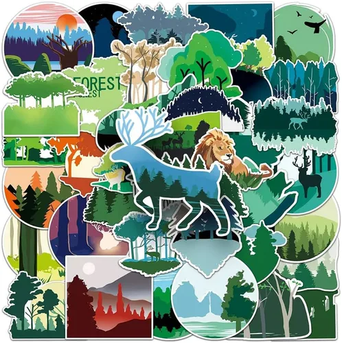 Vista 20 de Aurora Stickers 50Pcs Polar Lights Waterproof Vinyl Decals