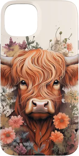 Vista 9 de Highland Cow Flowers Case for iPhone 17