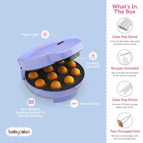 Vista 4 de Máquina para preparar Cake Pop Babycakes, Lila