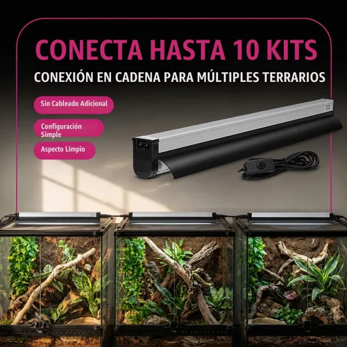 Vista 2 de Arcadia T5 - Kit de lámpara de reptil UVB de 22.5 pulgadas de largo, 24 vatios, 12% UVB Desert - Luz UVB completa para reptiles, tortugas