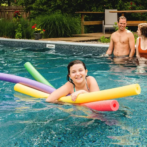 Vista 5 de Big Joe Paquete de 18 Fideos de Natación Fideos de Piscina, Rojo, Azul, Verde, Morado, Amarillo, Espuma, 4.5 pies, 55"L x 3.25"W x 3.25"H cada uno
