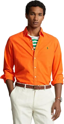 Vista 7 de POLO RALPH LAUREN Men's Classic Fit Plaid Oxford Shirt Blanco básico