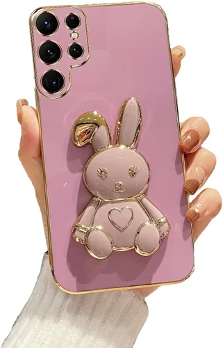 Vista 28 de Funda con soporte de conejo de corazón para Samsung Galaxy A10, cubierta protectora de TPU suave galvanizada a prueba de golpes con bonito soporte