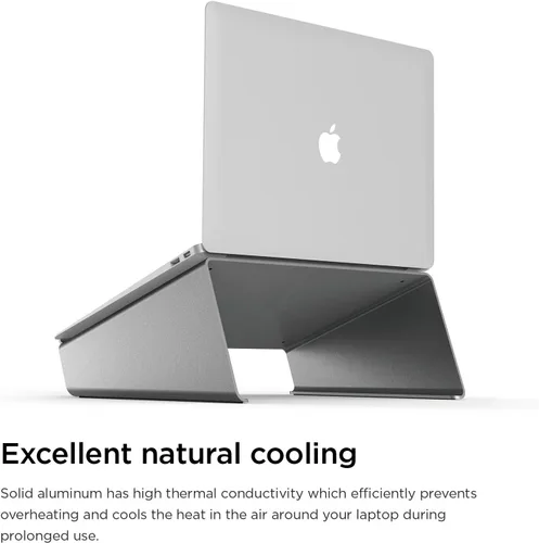 Vista 6 de elago L4 Stand - [Organización de escritorio] [Previene la mala postura] [Disipador de calor natural] - Para computadoras portátiles (gris oscuro)
