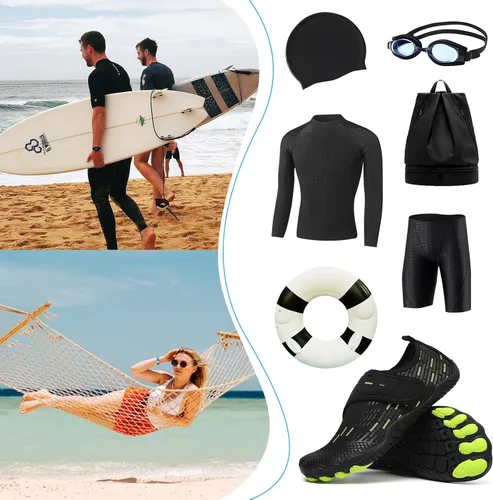 Vista 6 de Zapatos de agua para hombre y mujer, secado rápido, para natación, playa, piscina, calcetines de yoga para senderismo, caminar, buceo, surf
