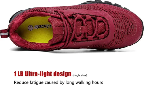 Vista 13 de ulogu Zapatos de senderismo impermeables para hombres y mujeres, cómodos, ligeros, antideslizantes, para caminar todo el día, para trabajar y caminar