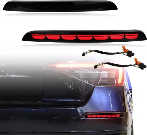 Vista 8 de Reflectores LED rojos para parachoques trasero, luces antiniebla, de freno, de cola, de señal de giro, plug and play, compatibles con Honda CIVIC