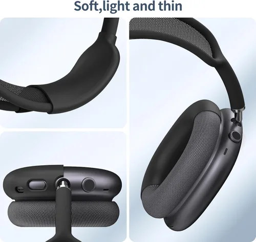 Vista 6 de Fintie Funda de silicona 3 en 1 para AirPods Max 2 (2026) y AirPods Max 1 (2020/2024) para auriculares, almohadillas antiarañazos, almohadillas