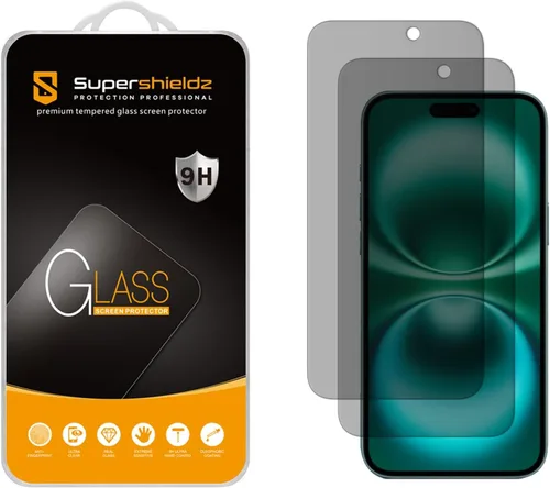Vista 7 de Supershieldz (Juego de 2) (Privacidad) Protector de pantalla anti espía diseñado para iPhone Air (16.5 cm), de vidrio templado, antiarañazos, sin