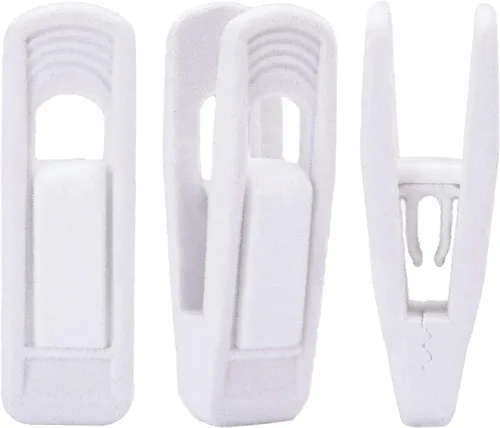 Vista 14 de Trgowaul Perchas de terciopelo - Clips fuertes para pantalones delgados (20 unidades, beige)