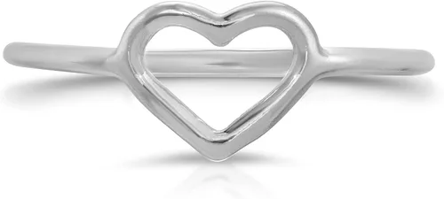 Vista 3 de MINDDHA Anillos de plata de ley Anillo de corazón infinito Anillo de plata infinito para mujer Anillos de plata 925 para mujer diseño de corazón