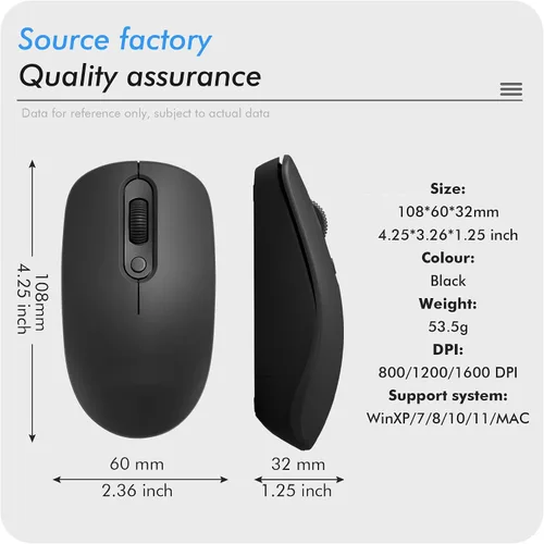 Vista 5 de UMILA - Combo de teclado y mouse inalámbricos de tamaño completo 2.4G, juego de mouse ergonómico UMILA, teclado USB inalámbrico ajustable de 3 DPI