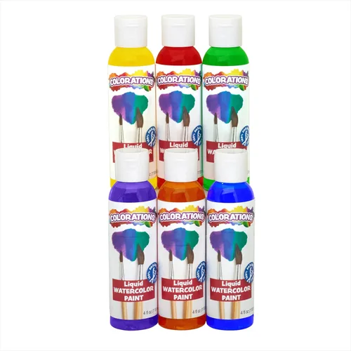 Vista 26 de Colorations Pintura líquida para acuarela sin parabenos, juego de 8 colores vibrantes, 8 onzas líquidas, no tóxica y fabricada en los Estados Unidos